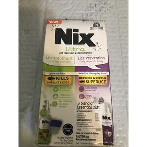 Nix Lice Treatment & Prevention Kit, All-in-One Shampoo 4oz, Spray Daily 6oz